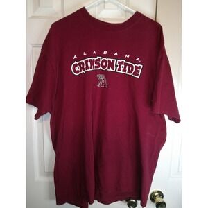 Vintage Alabama Crimson Tide T-Shirt NCAA Football Graphic Tee‎ Maroon Size XXL